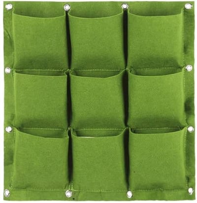 *** Verticale Tuin 9 Plantzakken 50cm x 50cm - Groen - Vilt - Muur Tuinieren - van Heble® ***