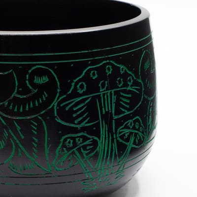 Cauldron Singing Bowl - Magic Mushroom - Green (15cm)