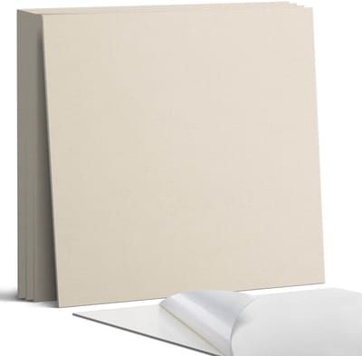 Coloray Wandpanelen Zelfklevend - Kleur beige Zelfklevende Wandpanelen - 50 cm x 50 cm - Beige Wandpaneel PVC - 4 stuks - Eénkleurige Wandpanelen Zelfklevend - Keuken Wandpanelen - Wandpanelen Badkamer