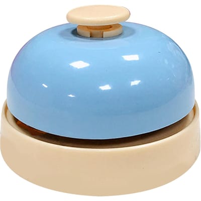 Huisdierbel met gevoelige knoppen, metalen hondentraining, genaamd 'Dinner Bell' voor huisdierenspeelgoed, blauw blauw