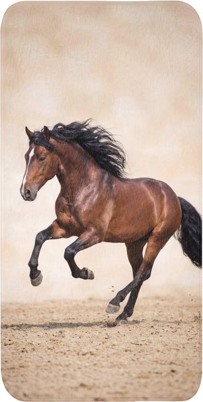 WC mat 60x120 cm - Antislip - Paard - Galop - Energie - Toiletmat - Vloermat - Douchemat - Toilet tapijt - Toiletmatten