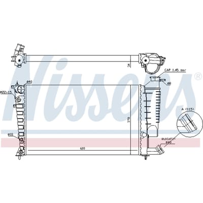 Radiator, motorkoeling NISSENS 61317A