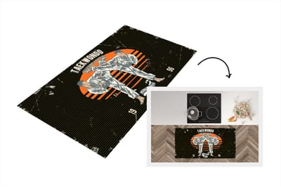 Keukenloper - Loper keuken - Vintage - Sport - Taekwondo - 120x60 cm - Keukenloper vinyl