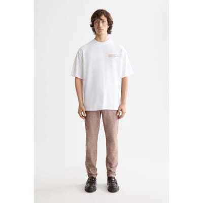 Scotch & Soda Seasonal Core - Warren - Straight-fit Cotton Linen Jogger So Taglia: W29L32 | Pantaloni Outlet | Uomo | Bianco