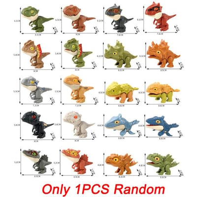 20-1 STuks Vinger Dinosaurus Grappige Tyrannosaurus Vingerbijtende Dinosauriërs Beweegbare Gewrichten Handpop Rekwisiet Dino Speelgoed voor Kinderen Cadeaus