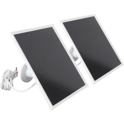 2 STKS Beveiligingscamera Zonnepaneel 6W Monokristallijn Silicium IP66 Waterdichte Zonnepaneel Oplader met white