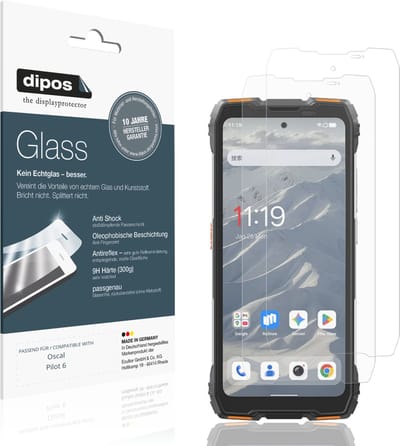 dipos – 2x Matte Pantserfolie geschikt voor Oscal Pilot 6 | 9H Screenprotector
