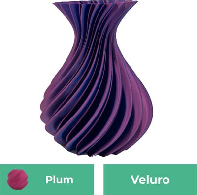 Veluro design vaas – Decoratieve vaas - Plum - 3d geprinte vaas – geschikt voor droogbloemen - 20CM
