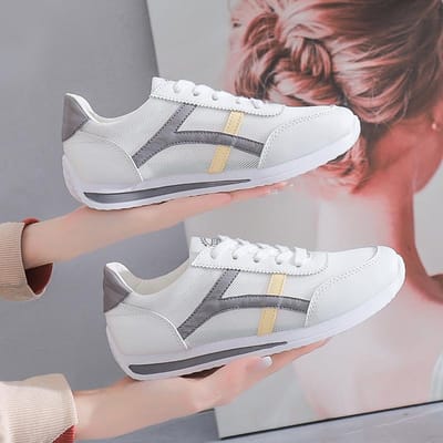 Schoenen Dames Nieuwe Kleine Witte Schoenen Dames Enkellaags Mesh Ademend Forrest Gump Schoenen Dames Zomer Sportschoenen Platte Zool Casual 40 white