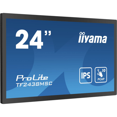 Iiyama TF2438MSC-B1 60,5 cm 10-punts optisch gebonden PCAP open frame led-aanraakmonitor met IPS-paneel, rand-tot-rand glas, anti-vingerafdrukcoating