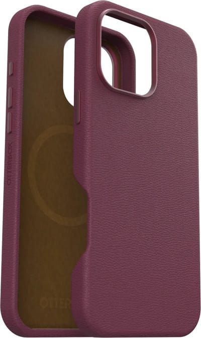 OtterBox Geschikt voor Apple iPhone 16 Pro Max - Symmetry Cactus Leer - Back Cover Hoesje - Rood