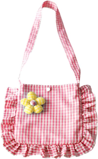 Schoudertas voor kinderen met bloemenprint, grote capaciteit, perfect voor dagelijks gebruik en cadeaus