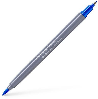 Faber-Castell - Duo aquarel marker Goldfaber - phthaloblauw 110 - brush / 0,4mm - FC-164610