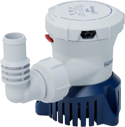 Bilge Pomp - Waterpomp Boot - Water Afvoeren - Unieke X-Air Impeller - 800 GPH 24V - Wit Blauw