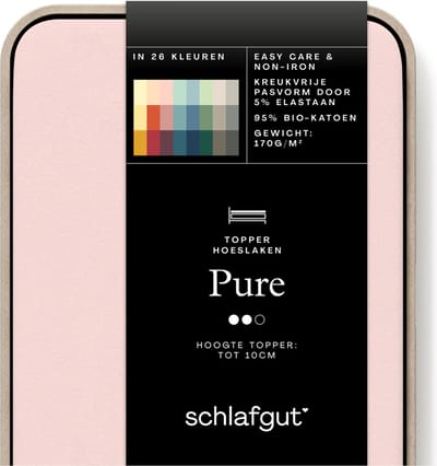 Schlafgut Pure Jersey Topper Hoeslaken S - 90x190 - 100x220 334 Purple Light