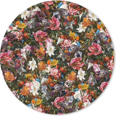 Muismat rond 20x20 cm - Mousepad Bloemen - Vlinder - Design - Kunst - Abstract - Schilderij - Oude meesters - Ronde muismatten