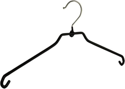 De Kledinghanger Gigant - Rokhanger - Volwassenen - 8340 - 50 Stuks - metaal - Zwart - Anti-slip Coating - 40 cm - Kledinghanger - Kleerhanger (8340_00/50)