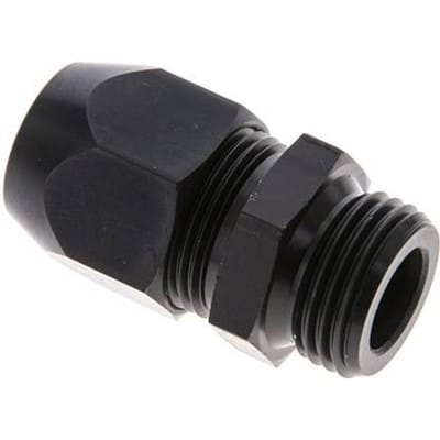 16x10mm & G1/2'' Aluminium Rechte Knelfitting Buitendraad 10bar Kunststof en Polyamide