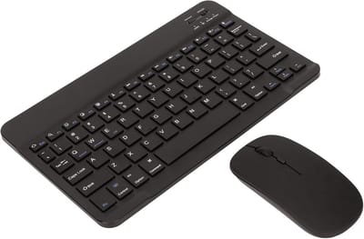 Draadloos Toetsenbord en Muis Combo 2.4 GHz en Bluetooth Oplaadbaar voor PC Laptop Tablet