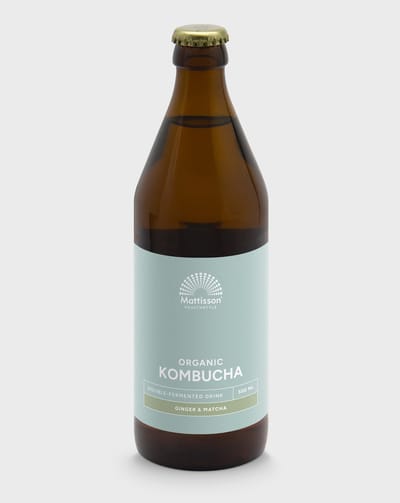 Mattisson - Biologische Kombucha - Gember & Matcha - 500 ml