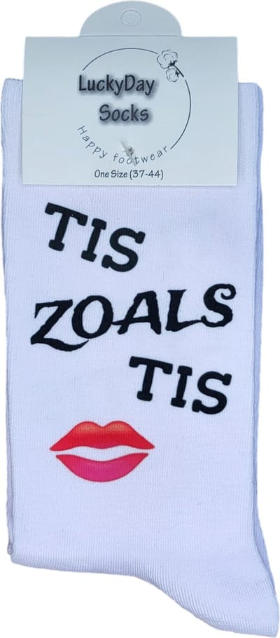 Het is zoals het is - Verjaardags cadeau - Het is zo - Stop - Verliefd Hou van je - vrolijke sokken - valentijns - grappige sokken - Leuke sokken- Tekst sokken - Goedkope kado - leuke dames en heren sokken - moederdag - vaderdag