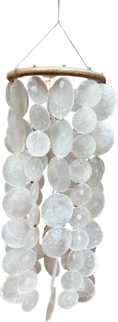 Cokos Sifra Rotan mobiel/windgong Ø16cm - Wit