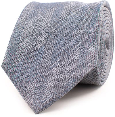 TRESANTI | GIANNI | Silk tie with a bold herringbone pattern | Navy