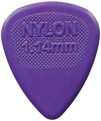 Dunlop 443-R-114 Midi Serie Nylon Plectra 1.14 mm Paars Set Van 72 Stuks Voor Ritme Lead Gitaarsnaren