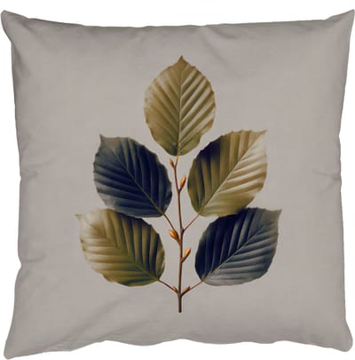 Sierkussens - Kussentjes Woonkamer - 50x50 cm - Beukenbladeren - Bruin - Groen - neutraal