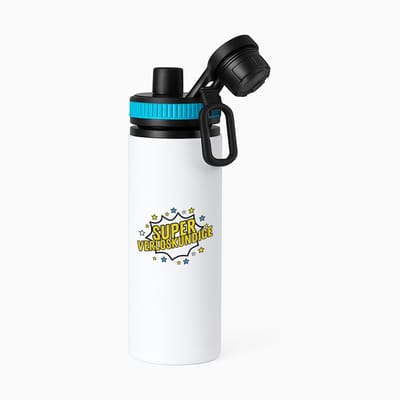 Hacebo® - Super verloskundige waterfles met draaidop blauw - Verloskundige - dokter - werk - afscheidscadeau - verjaardagscadeau - kado - water fles - 850ML