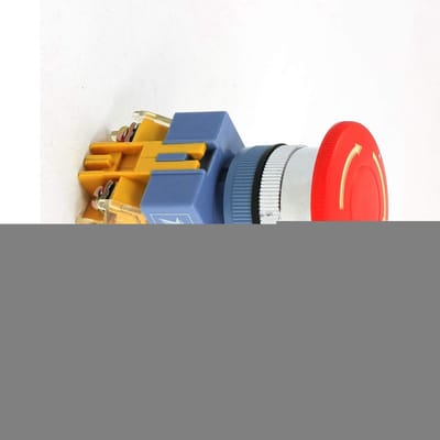Drukknopschakelaar - Noodstop Knop - Circuit Controle - Zelfsluitend Vergrendeling - 22mm Gat - Rood