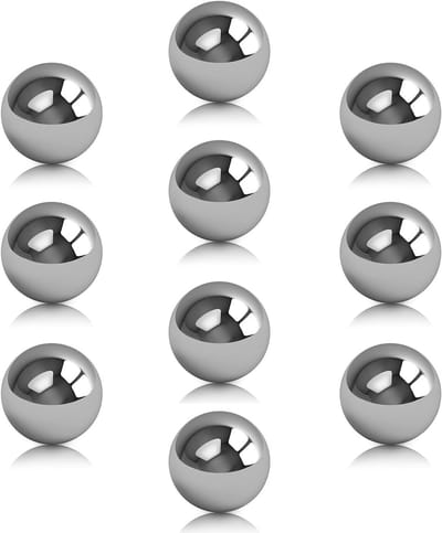 Polished RVS Tuinballen voor Decoratie - Set van 10 Stuks, 15mm, Ideaal voor Tuinornamenten en Buitenversiering