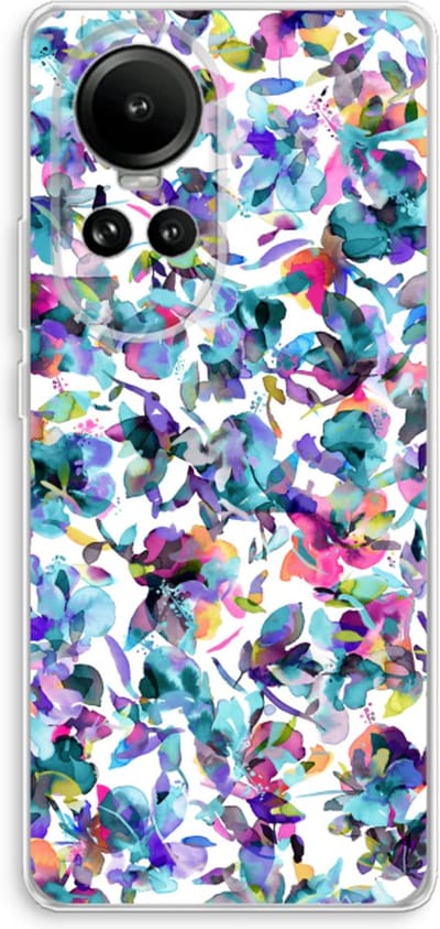 Case Company® - Hoesje geschikt voor Oppo Reno 10 hoesje - Hibiscus Flowers - Soft Cover Telefoonhoesje - Bescherming aan alle Kanten en Schermrand