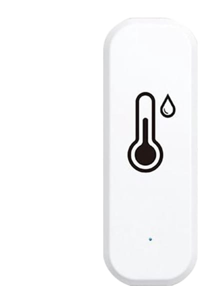 Temperatuur Vochtigheid Sensor - Slimme Hygrometer - Klimaat Beheer - App Notificaties - 7x2.5x2 cm - Wit