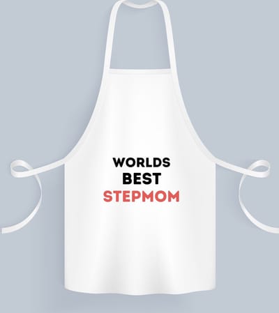 Akyol - worlds best stepmom Keukenschort - Mama - de beste stiefmoeder - moeder cadeautjes - moederdag - verjaardagscadeau - verjaardag - cadeau - geschenk - kado - gift - moeder artikelen - 82 bij 71 cm