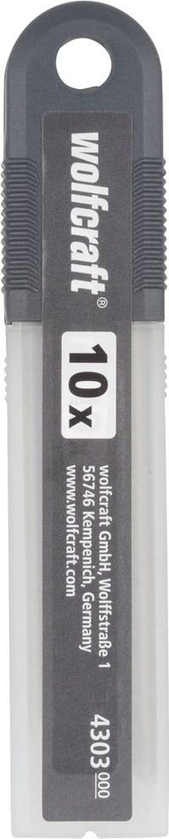 wolfcraft - 10 afbreekmessen 18 mm, 8 segmenten - 4303000