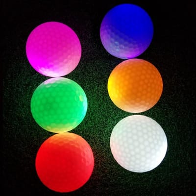 Verlichte Golfballen voor Nachttraining - Set van 6 Kleurige LED Golfballen voor Lange Afstand, Ideaal voor Avondspel en Oefening