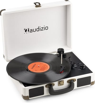 Platenspeler Bluetooth IN/OUT - Audizio RP116CR - 2025 model - Retro platenspeler met speakers - Crème