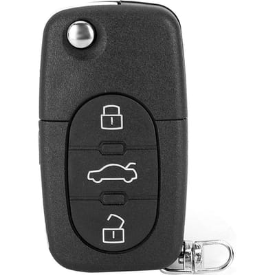 Auto Opvouwbare Sleutelhanger Beschermhoes 3 Knops ABS Cover Voertuigaccessoire Geschikt voor S60 gray