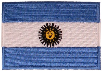 Strijkapplicatie/Patch - Vlag Argentinie - 8x6cm
