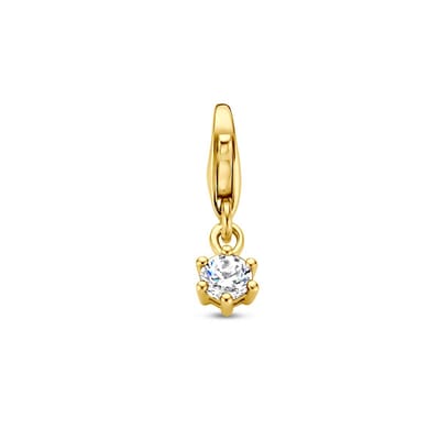 Slotbedel Met Geboortesteen 14K Geelgoud