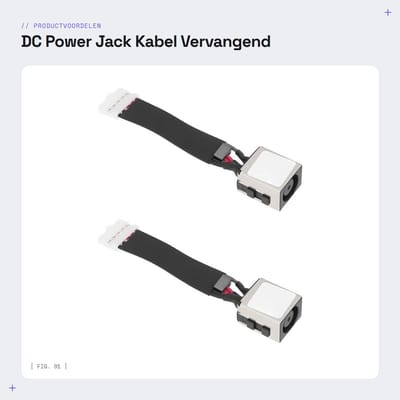 Dailygoods - DC Power Jack Kabel - Vervangend voor Dell Latitude - Betrouwbare stroomverbinding - 2 stuks - Compatibel met E5400 en E5401 - Ideaal voo...