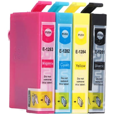 4 Stuks Printercartridge BK C M Y Clear Fadebestendige Printcartridge met Inkt voor Stylus S22 SX125 SX130