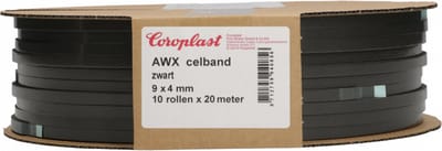 Coroplast AWX Celband 9x4 mm - 10x20m Zwart