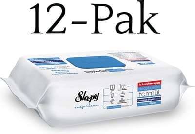 Sleepy Easy Clean Schoonmaakdoekjes met Bleekmiddel – 12 x 100 Stuks – 1200 Vochtige Reinigingsdoekjes – Voordeelverpakking - Yuzey Temizleme Mendili Camasir Suyu - Surface Cleaning Wipe Bleach