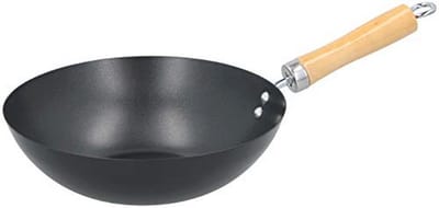 Wokpan 25 cm Keramisch - Antiaanbaklaag en Houten Handvat