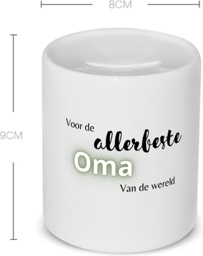 Akyol - voor de allerbeste oma van de wereld Spaarpot - Oma - de beste oma - verjaardagscadeau - verjaardag - cadeau - cadeautje voor oma - oma artikelen - kado - geschenk - gift - 350 ML inhoud