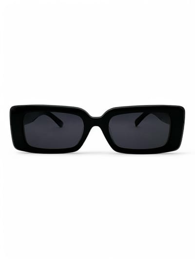 The Brand Remarkable – Zonnebril Unisex – Zonnebril Dames – Zonnebril Heren – Vierkante Zonnebril – Zwart / Zwart – UV400 – Luxe & Trendy Zonnebril – Designer Zonnebril – Mode Zonnebril 2025 – Inclusief Beschermhoes – Hoogwaardig Acetaat – Cat. 3
