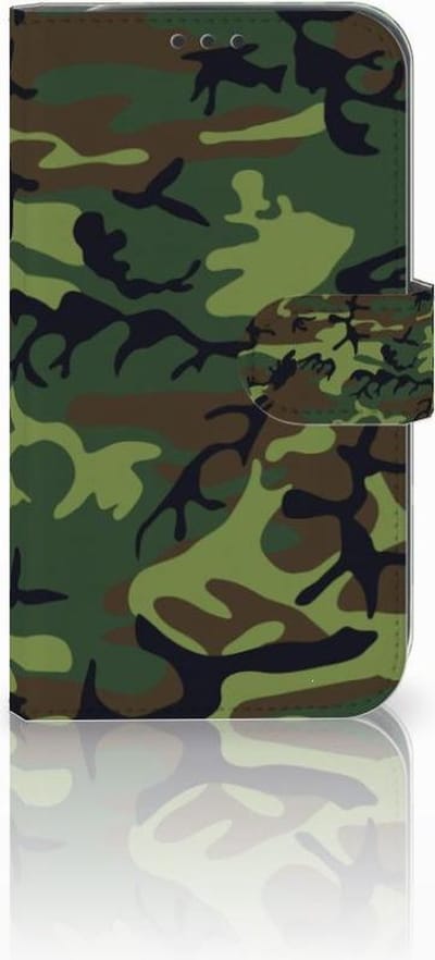 Book Case voor Samsung Galaxy Xcover 4 | Xcover 4s Telefoon Hoesje Army Dark