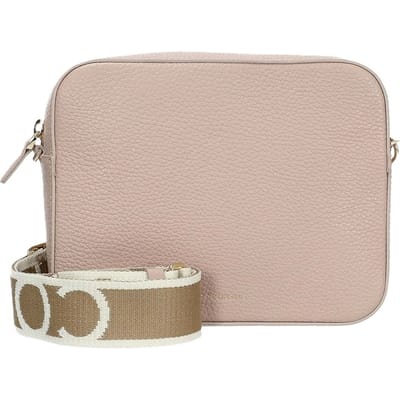 COCCINELLE Leren Schoudertas Tebe Crossover Bag Rosette Beige